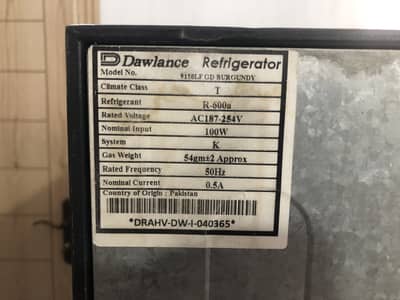 Dawlance fridge single door
