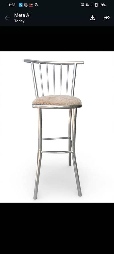 Stainlees steel bar stool chair cafe chair and house chair
