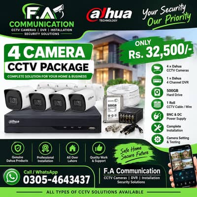 Dahua 4 Camera Pakage