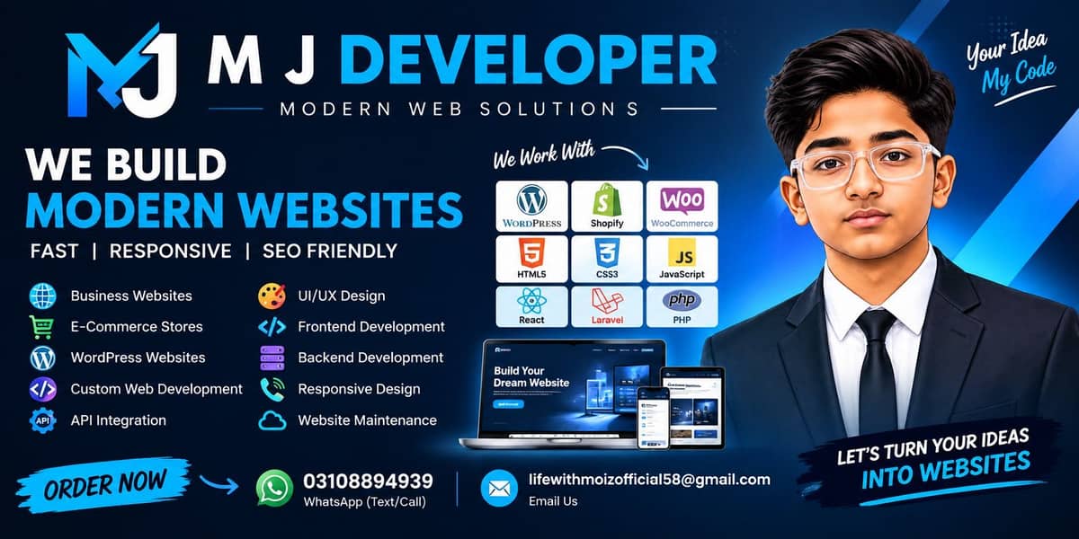 Professional Website Development | MJ Developer 0