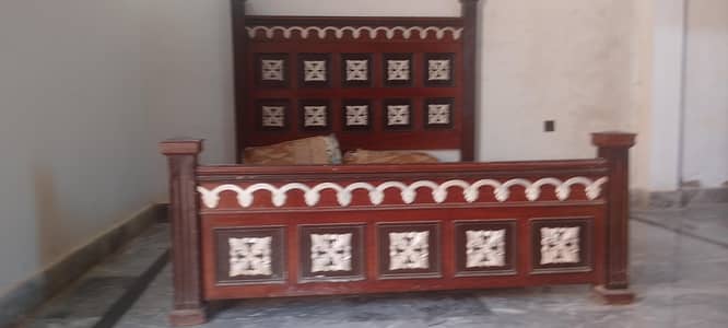 wooden bed