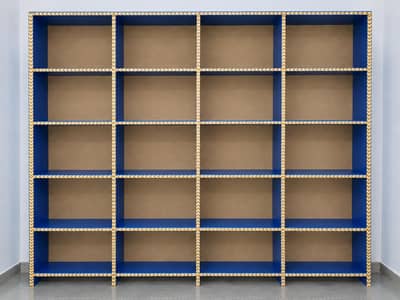 Stylish Blue & Golden Multipurpose Shelves / Almari