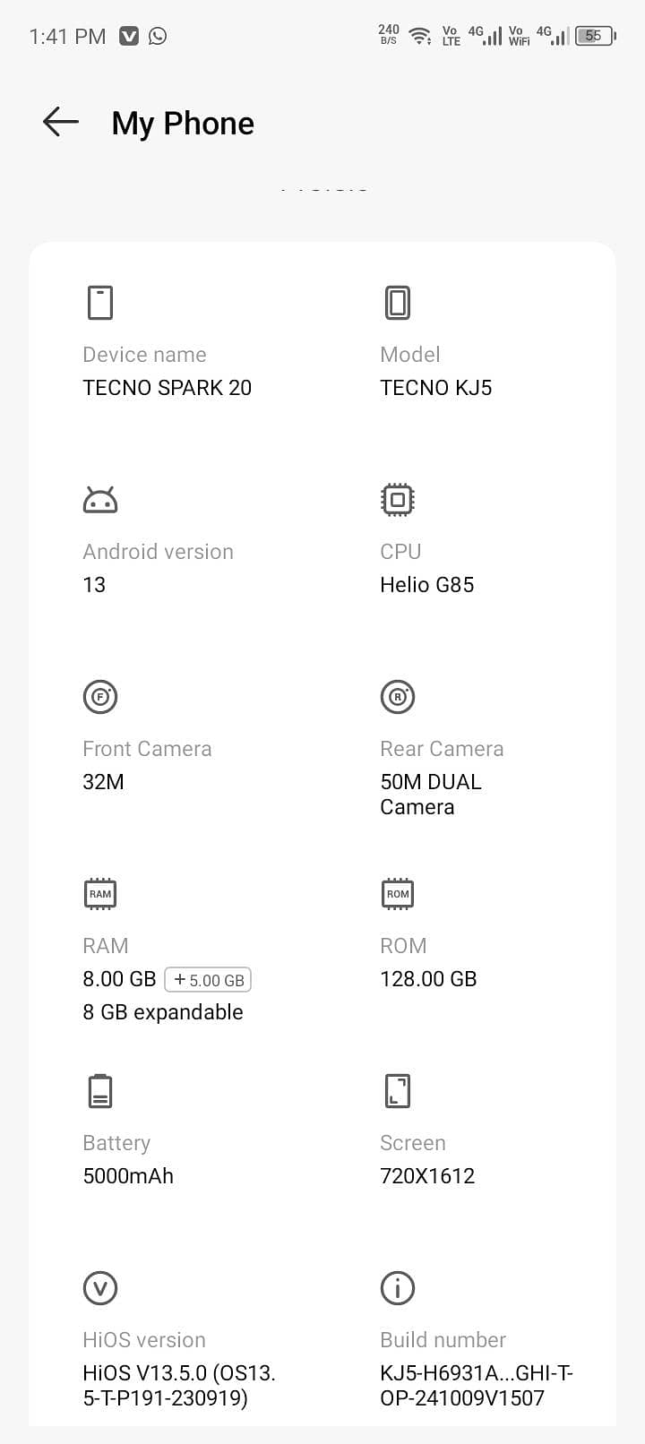 Tecno Spark 20 0