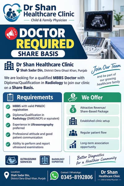 MBBS Doctor with Radiology Qualification Required – Share Basis
