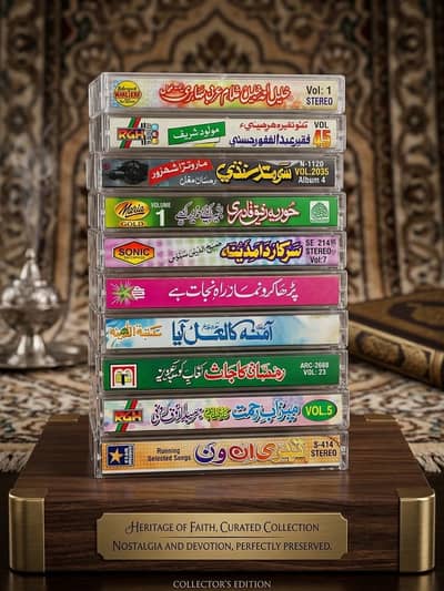 (Vintage Islamic Naat & Kalam Audio Cassettes Collection (11 Tapes)