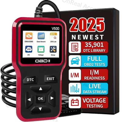 V500 car fault detector diagnostic instrument with display.