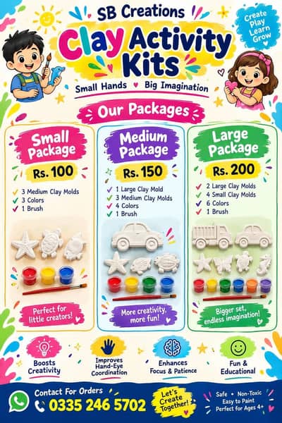 Title: Kids Clay Activity & Painting Kits | Creative DIY Kit for Kids