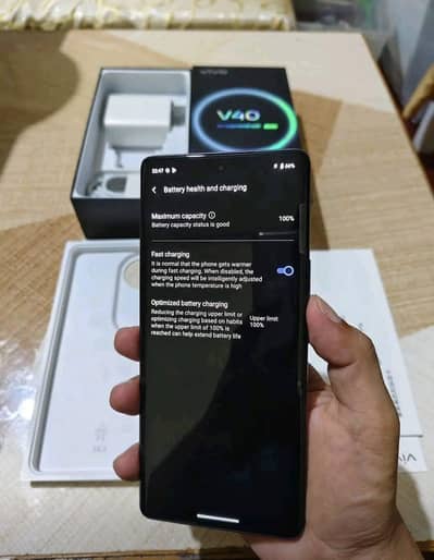 v40 5G 12256gb PTA approved 10,by 10 condition