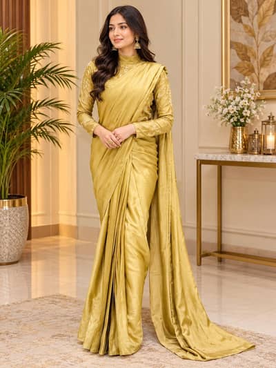 Golden Silk Saree