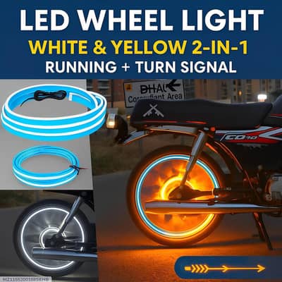 universal bike Led strip light  yellow white Water proof
