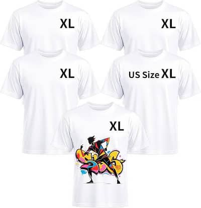 polyester t-shirt white in wholesale