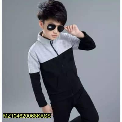 2 PC  Boys Fleece Plain  Trucksuit