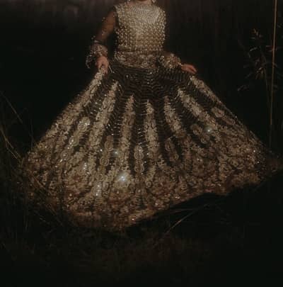 Akbar Aslam Bridal lehenga for Mehendi / Baraat