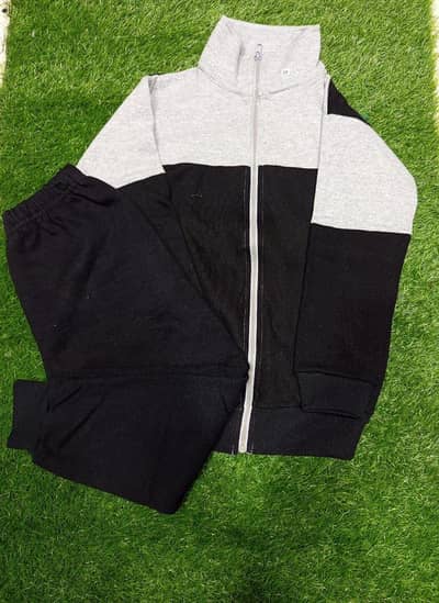 2 PC Boys  Fleece Plain  Truicksuit