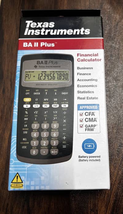 Financial Calculator Texas Instrument BA 2 Plus Brand New