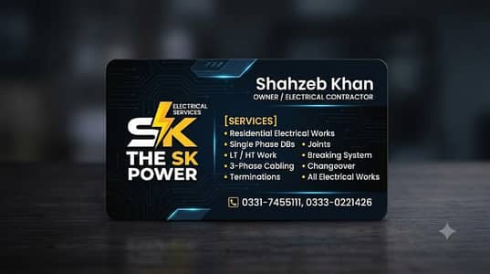 SK power with best quality Electrical work with safety. 1st priority.