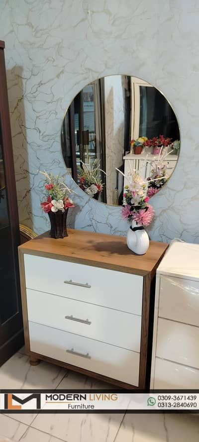 Dressing Table 3 Storage Drawers With Mirror Best Quality