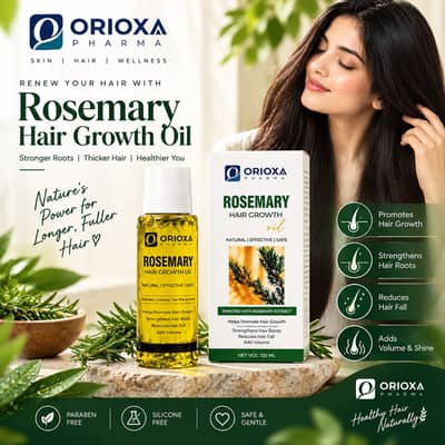 *Orixa Pharma Rosemary Hair Growth Oil | Strengthens Hair Roots*