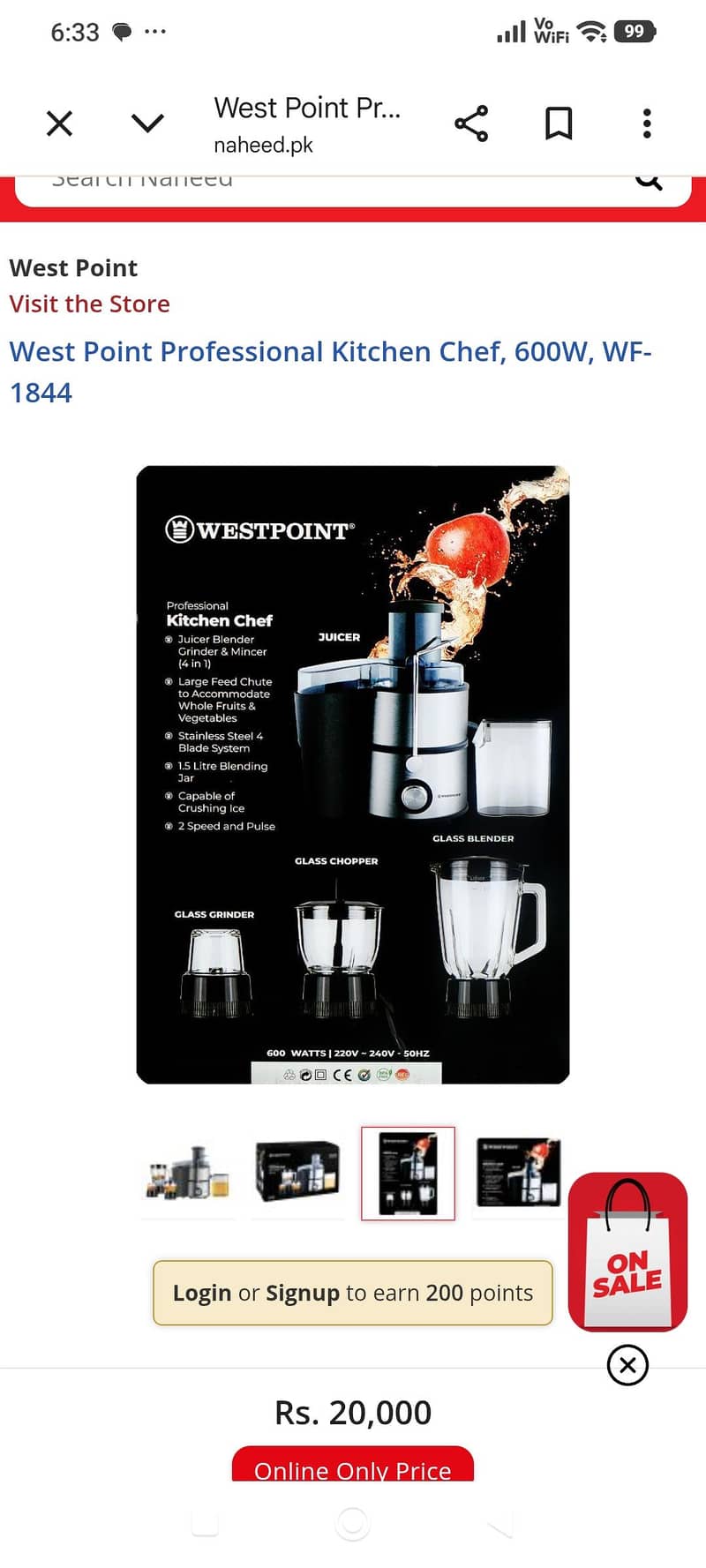 westpoint food processor 3