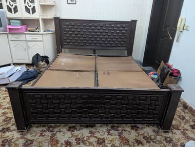 King Size Wooden Bed - Used