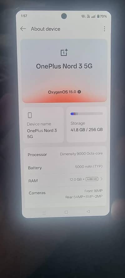 One Plus Nord 3 5g 12/256 condition 10/8 no open no repair