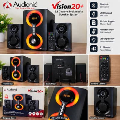 Audionic Vision 20+ 2.1 Channel Speakers | Bluetooth | Remote