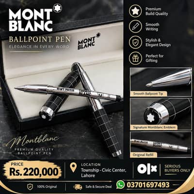 Montblanc Ballpoint Pen | Premium Luxury Pen | 100% Original | Lahore