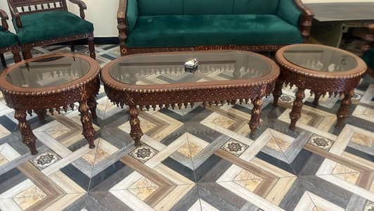 Sofa set with 3 table set
