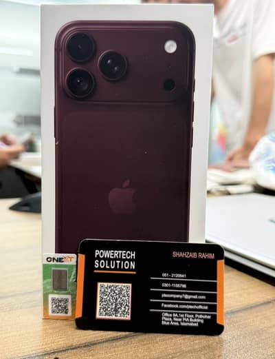 APPLE IPHONE 18 PRO MAX 256GB PTA APPROVED BURGUNDY BOX PACK SEALED