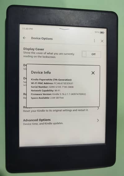 Amazon Kindle Paper white 3 (7th generation)