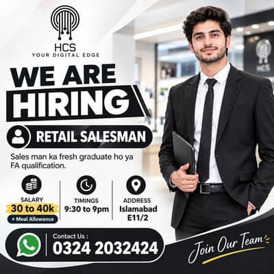 Salesman Required | Urgent Hiring | Male Jobs | Jobs