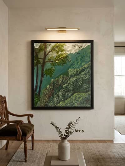 Handmade original Painting on Canvas Size 14 by 15 inches