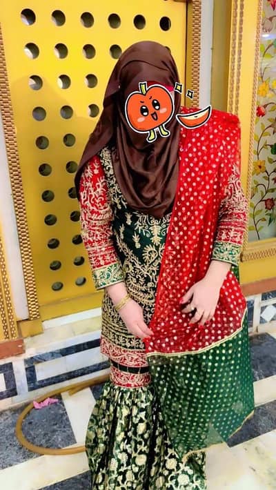 One time used gharara for urgent sale