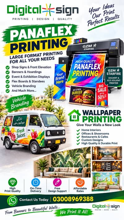 Panaflex printing 3D signboard