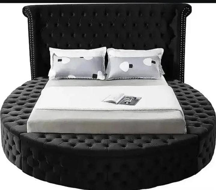 Master Bed with Storage | Round Black 1