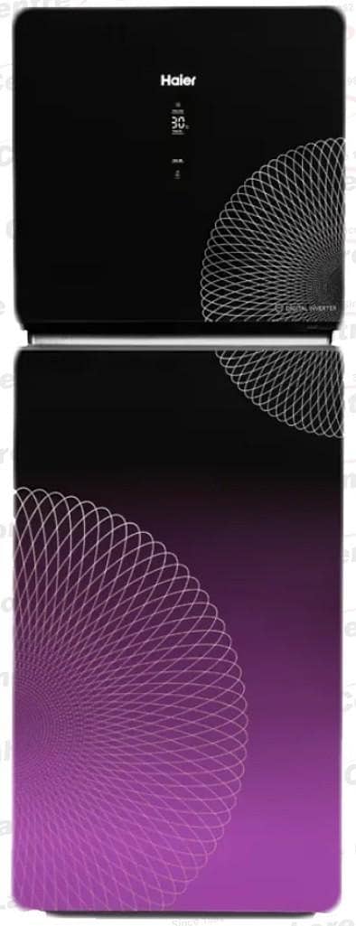HAIER REFRIGERATOR HRF 346 DC 316-L PURPLE GLASS