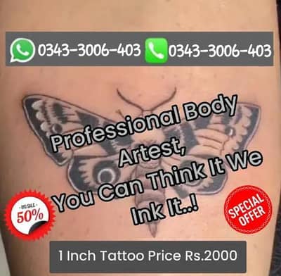 PERMANENT TATTOO STUDIO. , Professional Artist TATTOING & PRESING. . .