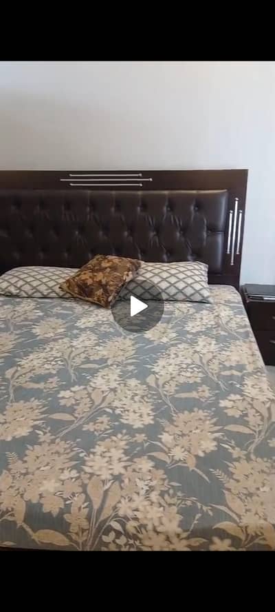 Wooden Bed set with cupboard