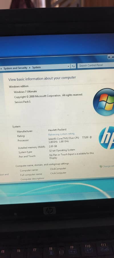 hp laptop core 2 due