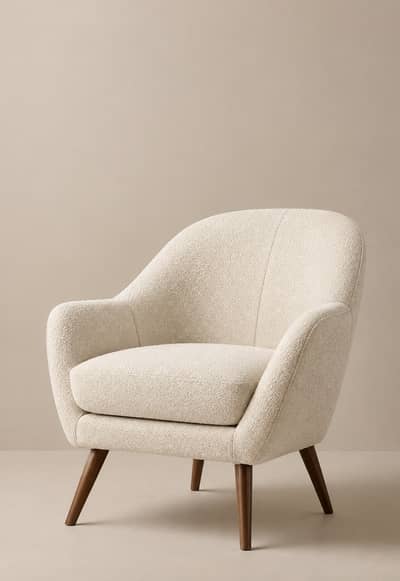 Modern Bouclé Chair | Comfortable Living Room Chair | Cutomize Chair
