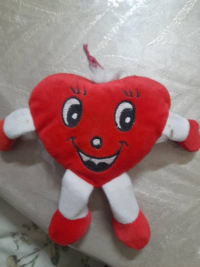 Cute Red Heart Plush Toy -Brand New