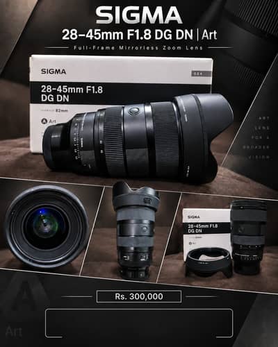 Sigma 28-45mm F1.8 DG DN Art Lens (Sony E mount]