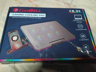 ARGB Gaming Laptop Cooling Pad With Mobile Holder
