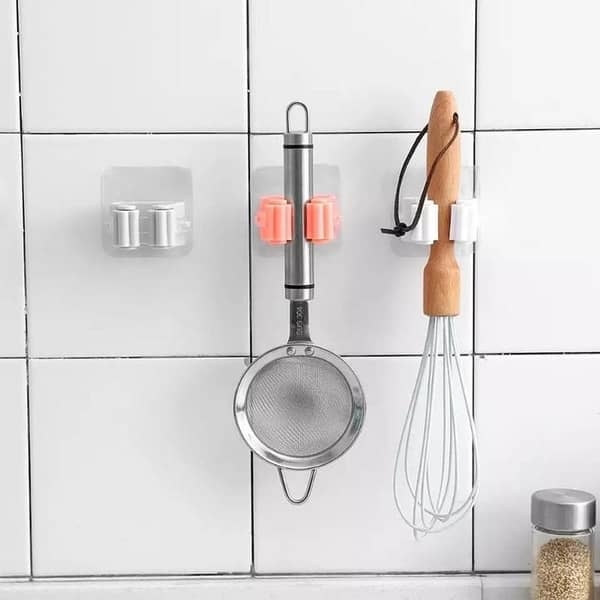 T  Wall Mounted Mop Organizer Holder Brush Broom Hanger Storage Rack Kitchen Clip Mop Hook