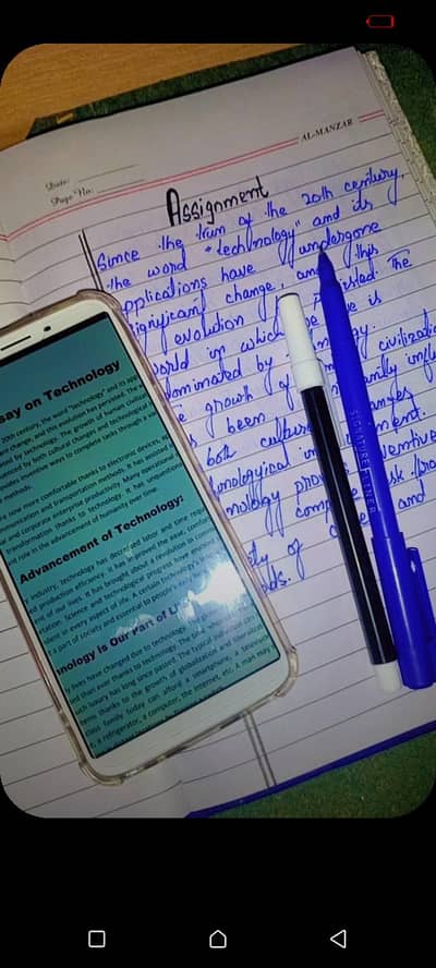 aiou assignment handwriting work