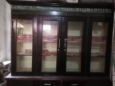 wooden showcase for sale. good condition
