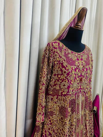 organza pishwas with velvet lehenga