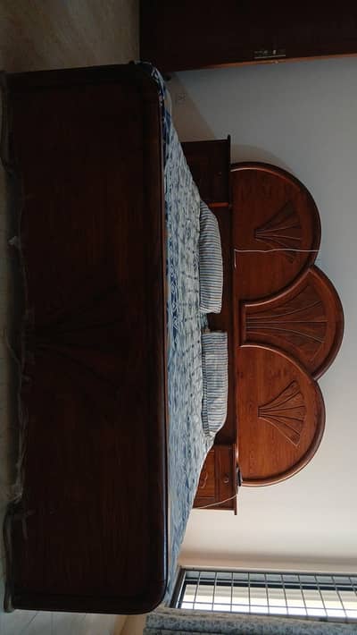 Heavy Solid Wooden Double Bed - Premium Wood - Strong & Durable