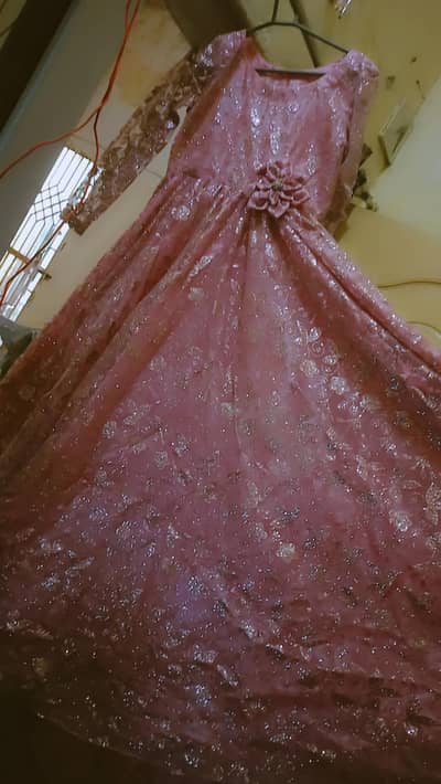 ​Designer Style Pink Bridal Walima Frock / Maxi - Used Once