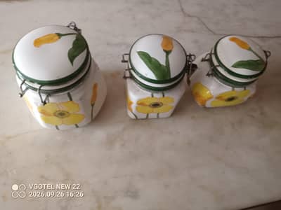 floral jars